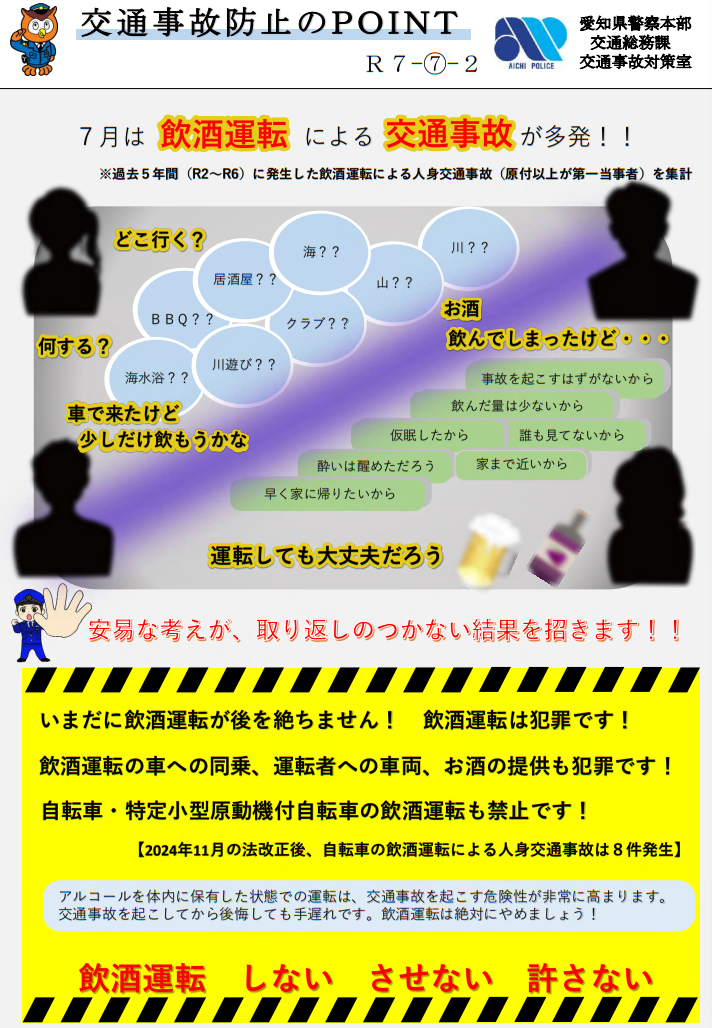 交通事故防止のPOINT