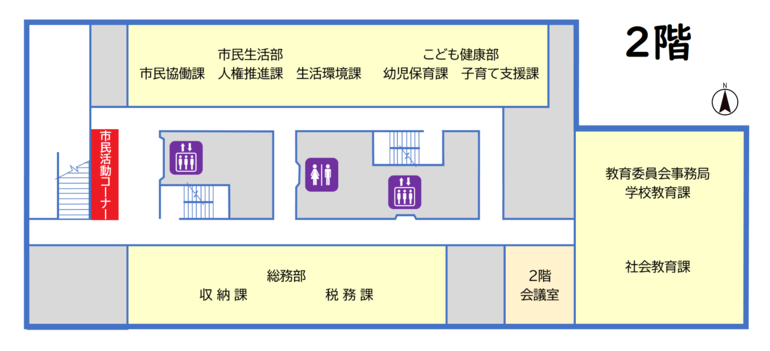 画像　市民活動コーナー位置図