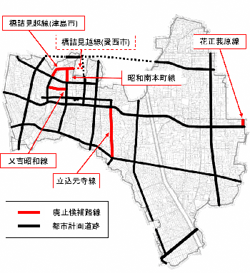 廃止候補路線図