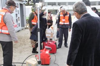 防災備品の操作確認