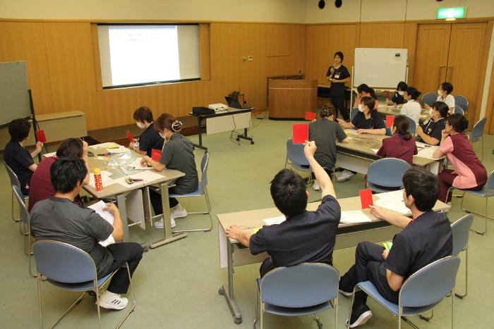 画像　トリアージ演習問題の様子