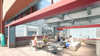 てんのうぴあ1階　カフェ中心