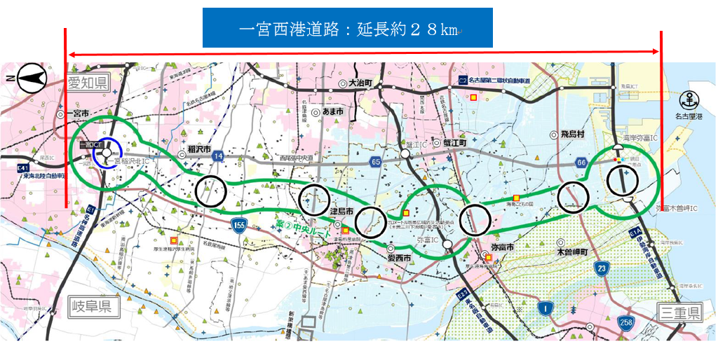 道路十一 一宮西港道路(都市計画道路)について 津島市公式ホームページ