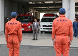 御嶽山緊急消防救助隊出発式
