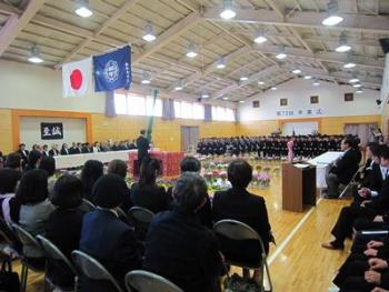 神守中学校卒業式