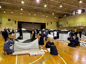 神守中学校親子防災教室