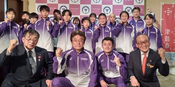 愛知県市町村対抗駅伝競走大会津島代表候補選手表敬訪問